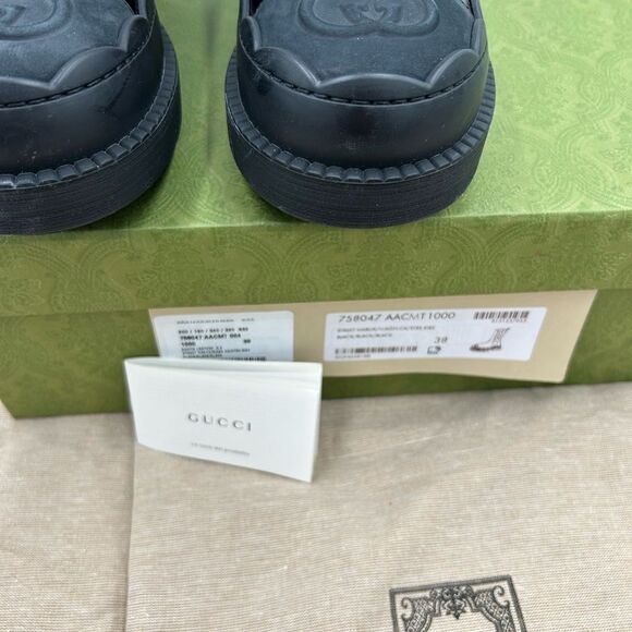 Women women’s Gucci interlocking G leather boots size 38 made in Italy - Picture 8 of 12